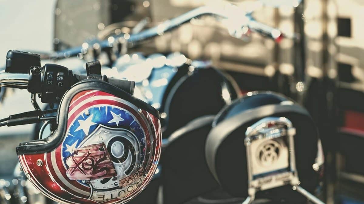 Motorcycle helmet, illustrating helmet sizing and fit