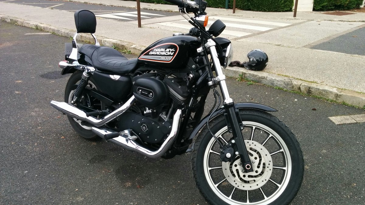 Harley-Davidson motorcycle with the steering head where the VIN is stamped